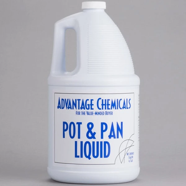 Advantage Chemicals 1 Gallon / 128 Oz. Pot & Pan Liquid Detergent - 4/Case 4 Advantage Chemicals 1 Gallon / 128 Oz. Pot & Pan Liquid Detergent - 4/Case - Image 2