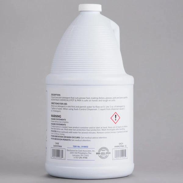 Advantage Chemicals 1 Gallon / 128 Oz. Pot & Pan Liquid Detergent 5 Advantage Chemicals 1 Gallon / 128 Oz. Pot & Pan Liquid Detergent - Image 3