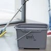 Lavex Janitorial 19.5 Qt. Gray Divided Plastic Bucket / Caddy -Carlisle Shop 1337370