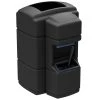 Commercial Zone 758901 Islander Waste 'N Wipe 40 Gallon Black Rectangular Open Top Waste Container With Paper Towel Dispenser, Squeegee, And Windshield Wash Station -Carlisle Shop 1383111