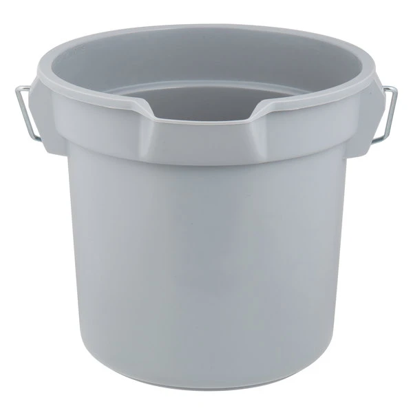 Rubbermaid FG261400GRAY BRUTE 14 Qt. Gray Round Bucket 4 Rubbermaid FG261400GRAY BRUTE 14 Qt. Gray Round Bucket - Image 2