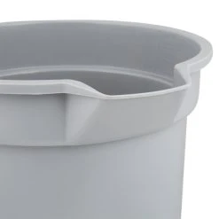 Rubbermaid FG261400GRAY BRUTE 14 Qt. Gray Round Bucket 11 Rubbermaid FG261400GRAY BRUTE 14 Qt. Gray Round Bucket -Carlisle Shop 1684286