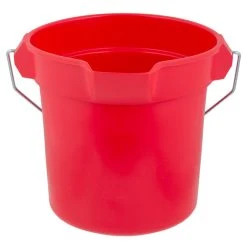 Rubbermaid FG296300RED BRUTE 10 Qt. Red Round Bucket