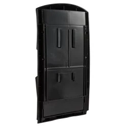 Rubbermaid Landmark Series 35 Gallon Black Rectangular Wastecan With Funnel Top, Panel Frame / Rigid Plastic Liner And Windshield Washing Kit -Carlisle Shop 1782629