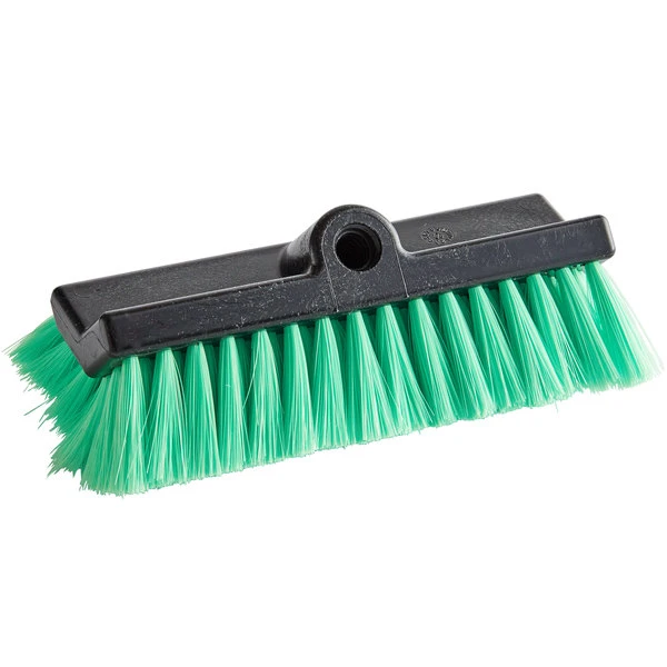 Carlisle 36129775 Flo Thru 10" Green Unflagged Dual Surface Vehicle And Wall Cleaning Brush 4 Carlisle 36129775 Flo Thru 10" Green Unflagged Dual Surface Vehicle And Wall Cleaning Brush - Image 2
