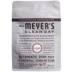 Mrs. Meyer's® Mrs. Meyer's Clean Day 306685 20-Count Lavender Dishwasher Pac - 6/Case
