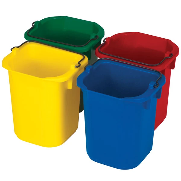 Rubbermaid FG9T83010000 5 Qt. Heavy Duty Pails In Yellow, Red, Blue, And Green - 4/Pack 3 Rubbermaid FG9T83010000 5 Qt. Heavy Duty Pails In Yellow, Red, Blue, And Green - 4/Pack