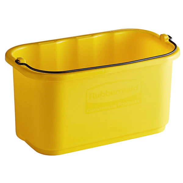 Rubbermaid FG9T8200YEL 10 Qt. Yellow Heavy Duty Pail 4 Rubbermaid FG9T8200YEL 10 Qt. Yellow Heavy Duty Pail - Image 2