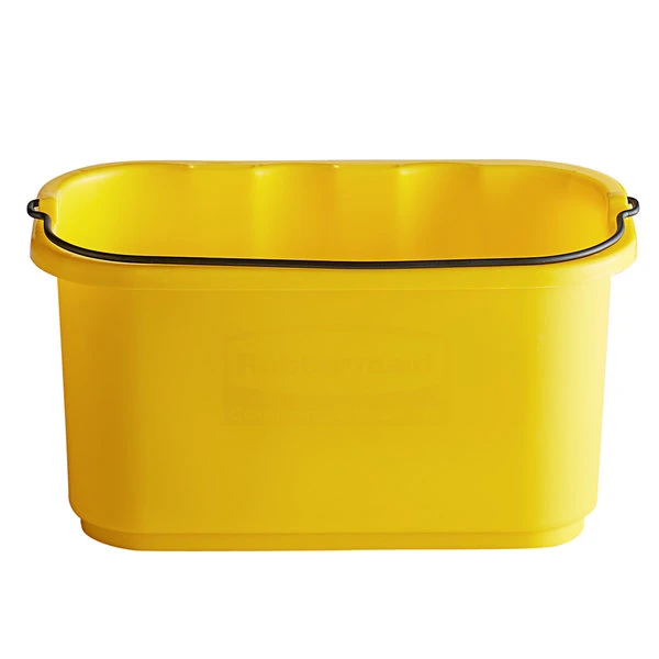Rubbermaid FG9T8200YEL 10 Qt. Yellow Heavy Duty Pail 6 Rubbermaid FG9T8200YEL 10 Qt. Yellow Heavy Duty Pail - Image 4