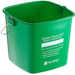 San Jamar KP196KCGN 6 Qt. Green Cleaning Kleen-Color Pail -Carlisle Shop 2114788