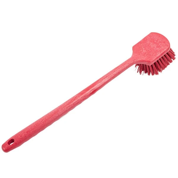 Carlisle 40501EC05 Sparta 20" Red Floating Utility / Pot Scrub Brush 5 Carlisle 40501EC05 Sparta 20" Red Floating Utility / Pot Scrub Brush - Image 3