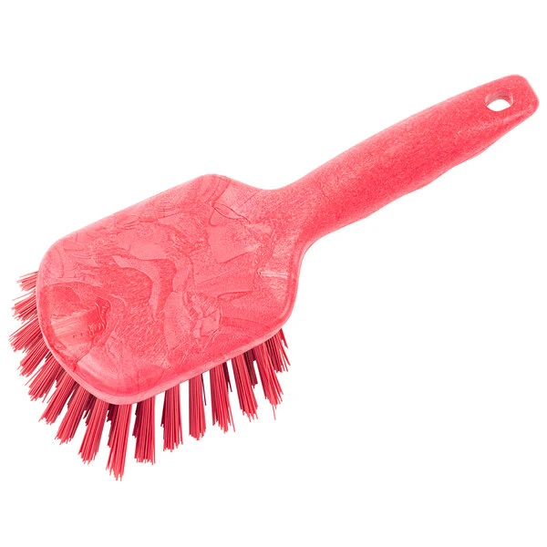 Carlisle 40541EC05 Sparta Spectrum 8" Red General Clean Up / Pot Scrub Brush 5 Carlisle 40541EC05 Sparta Spectrum 8" Red General Clean Up / Pot Scrub Brush - Image 3