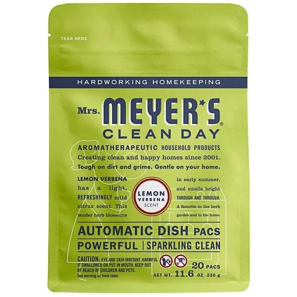 Mrs. Meyer's® Mrs. Meyer's Clean Day 306684 20-Count Lemon Verbena Dishwasher Pac - 6/Case 3 Mrs. Meyer's® Mrs. Meyer's Clean Day 306684 20-Count Lemon Verbena Dishwasher Pac - 6/Case