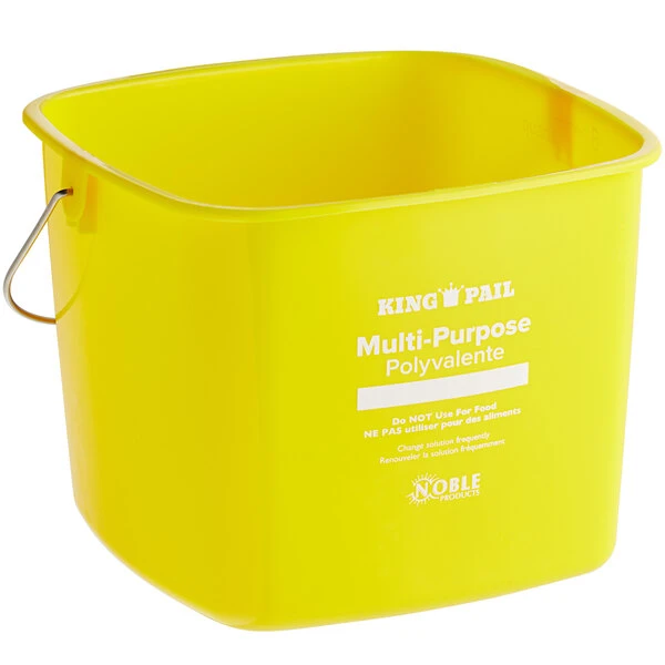 Noble Products King-Pail 8 Qt. Yellow Cleaning Pail 4 Noble Products King-Pail 8 Qt. Yellow Cleaning Pail - Image 2
