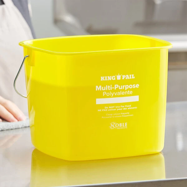 Noble Products King-Pail 8 Qt. Yellow Cleaning Pail 3 Noble Products King-Pail 8 Qt. Yellow Cleaning Pail