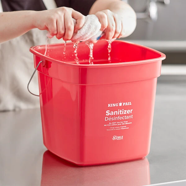 Noble Products King-Pail 10 Qt. Red Sanitizing Pail 2 Noble Products King-Pail 10 Qt. Red Sanitizing Pail