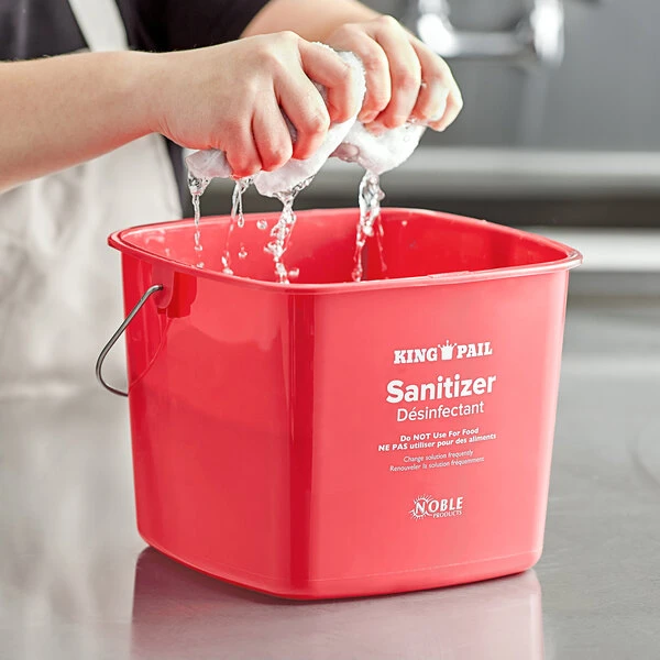 Noble Products King-Pail 8 Qt. Red Sanitizing Pail 3 Noble Products King-Pail 8 Qt. Red Sanitizing Pail