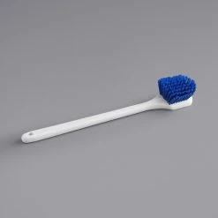 Lavex Janitorial 20" Blue Polyester Floating Utility / Pot Scrub Brush