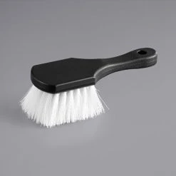 Choice 8" Black Nylon Utility / Pot Scrub Brush -Carlisle Shop 2398324