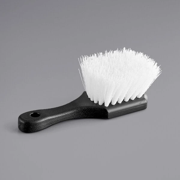 Choice 8" Black Polypropylene Utility / Pot Scrub Brush 4 Choice 8" Black Polypropylene Utility / Pot Scrub Brush - Image 2