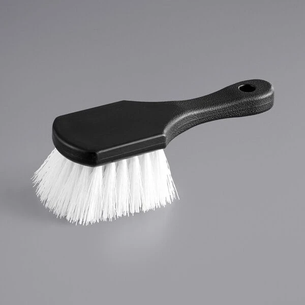 Choice 8" Black Polypropylene Utility / Pot Scrub Brush 5 Choice 8" Black Polypropylene Utility / Pot Scrub Brush - Image 3
