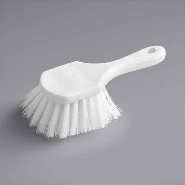 Lavex Janitorial 8" White Nylon Floating Utility / Pot Scrub Brush 3 Lavex Janitorial 8" White Nylon Floating Utility / Pot Scrub Brush