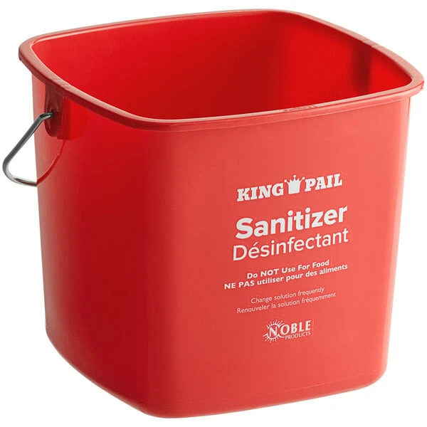 Noble Products 3 Qt. Red Sanitizing Pail 4 Noble Products 3 Qt. Red Sanitizing Pail - Image 2