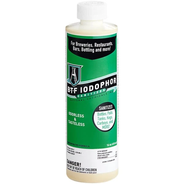 National Chemicals Inc. 11001 BTF Iodophor Brewery Equipment Sanitizer 16 Oz. - 6/Case 3 National Chemicals Inc. 11001 BTF Iodophor Brewery Equipment Sanitizer 16 Oz. - 6/Case