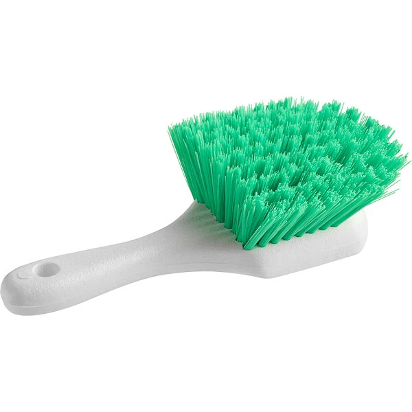 Lavex Janitorial 8" Green Polyester Floating Utility / Pot Scrub Brush 3 Lavex Janitorial 8" Green Polyester Floating Utility / Pot Scrub Brush