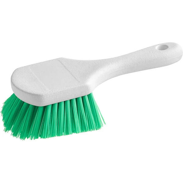 Lavex Janitorial 8" Green Polyester Floating Utility / Pot Scrub Brush 4 Lavex Janitorial 8" Green Polyester Floating Utility / Pot Scrub Brush - Image 2