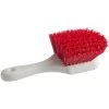 Lavex Janitorial 8" Red Polyester Floating Utility / Pot Scrub Brush