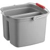 Rubbermaid FG261700GRAY 17 Qt. Divided Gray Bucket 1 Rubbermaid FG261700GRAY 17 Qt. Divided Gray Bucket -Carlisle Shop 2472561