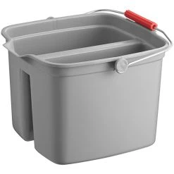 Rubbermaid FG261700GRAY 17 Qt. Divided Gray Bucket