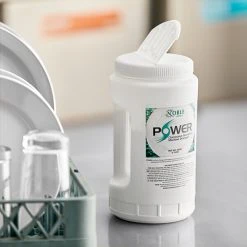 Noble Chemical 4 Lb. / 64 Oz. Power Machine Dishwasher Lb. / Laundry Detergent - 6/Case