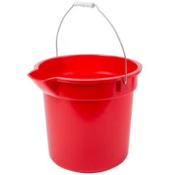Continental 8114RD Huskee 14 Qt. Red Round Utility Bucket -Carlisle Shop 554236