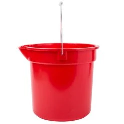 Continental 8114RD Huskee 14 Qt. Red Round Utility Bucket -Carlisle Shop 554237