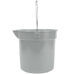 Continental 8110GY Huskee 10 Qt. Gray Round Utility Bucket -Carlisle Shop 554636