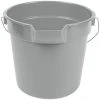 Continental 8110GY Huskee 10 Qt. Gray Round Utility Bucket -Carlisle Shop 554637