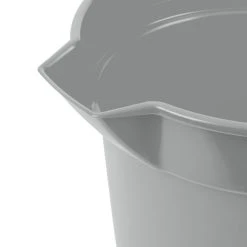 Continental 8110GY Huskee 10 Qt. Gray Round Utility Bucket -Carlisle Shop 554640