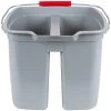 Rubbermaid FG262888GRAY 19 Qt. Divided Gray Bucket -Carlisle Shop 586635