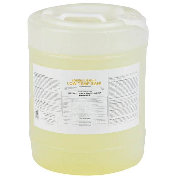 Advantage Chemicals 5 Gallon / 640 Oz. Low Temperature Dish Washing Machine Sanitizer 4 Advantage Chemicals 5 Gallon / 640 Oz. Low Temperature Dish Washing Machine Sanitizer - Image 2