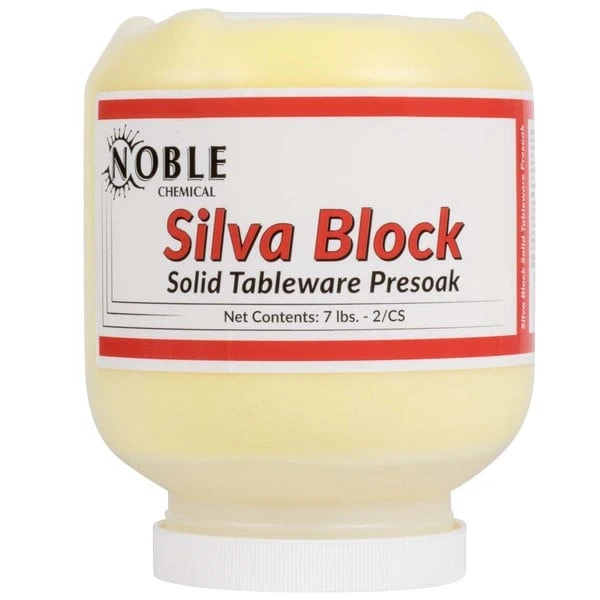Noble Chemical Silva Block 7 Lb. / 112 Oz. Solid Tableware Presoak - 2/Case 4 Noble Chemical Silva Block 7 Lb. / 112 Oz. Solid Tableware Presoak - 2/Case - Image 2
