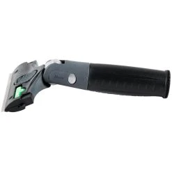 Unger® Unger EN100 ErgoTec Ninja 4" Black 2-in-1 Glass Scraper With Blade And Safety Cap -Carlisle Shop 834055