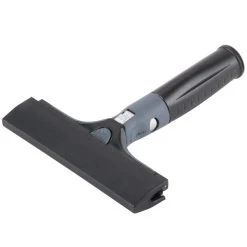 Unger® Unger ENH15 ErgoTec Ninja 6" Black 2-in-1 Glass Scraper With Blade, Safety Cap, And Holster -Carlisle Shop 834670