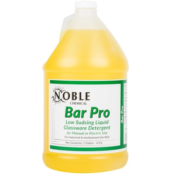 Noble Chemical Bar Pro 1 Gallon / 128 Oz. Low Sudsing Manual Glass Washer Detergent - 4/Case 4 Noble Chemical Bar Pro 1 Gallon / 128 Oz. Low Sudsing Manual Glass Washer Detergent - 4/Case - Image 2