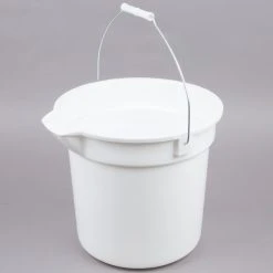 Continental 8114WH Huskee 14 Qt. White Round Utility Bucket -Carlisle Shop 974357