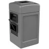 Commercial Zone 755103 28 Gallon Islander Series Gray Harbor Square 1 Waste Container With Towel Dispenser, Squeegee, And Windshield Wash Station -Carlisle Shop 984355