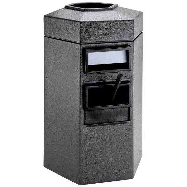 Commercial Zone 755324 45 Gallon Islander Series Gray Bermuda 1 Hexagonal Waste Container With Paper Towel Dispenser, Squeegee, And Windshield Wash Station 3 Commercial Zone 755324 45 Gallon Islander Series Gray Bermuda 1 Hexagonal Waste Container With Paper Towel Dispenser, Squeegee, And Windshield Wash Station