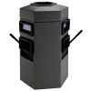 Commercial Zone 755424 35 Gallon Islander Series Gray Bermuda 2 Hexagonal Waste Container With 2 Paper Towel Dispensers And 2 Windshield Wash Stations -Carlisle Shop 984405