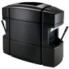 Commercial Zone 758701 40 Gallon Islander Series Waste 'N Wipe Black Rectangular Waste Container With 2 Paper Towel Dispensers, 2 Squeegees, And 2 Windshield Wash Stations